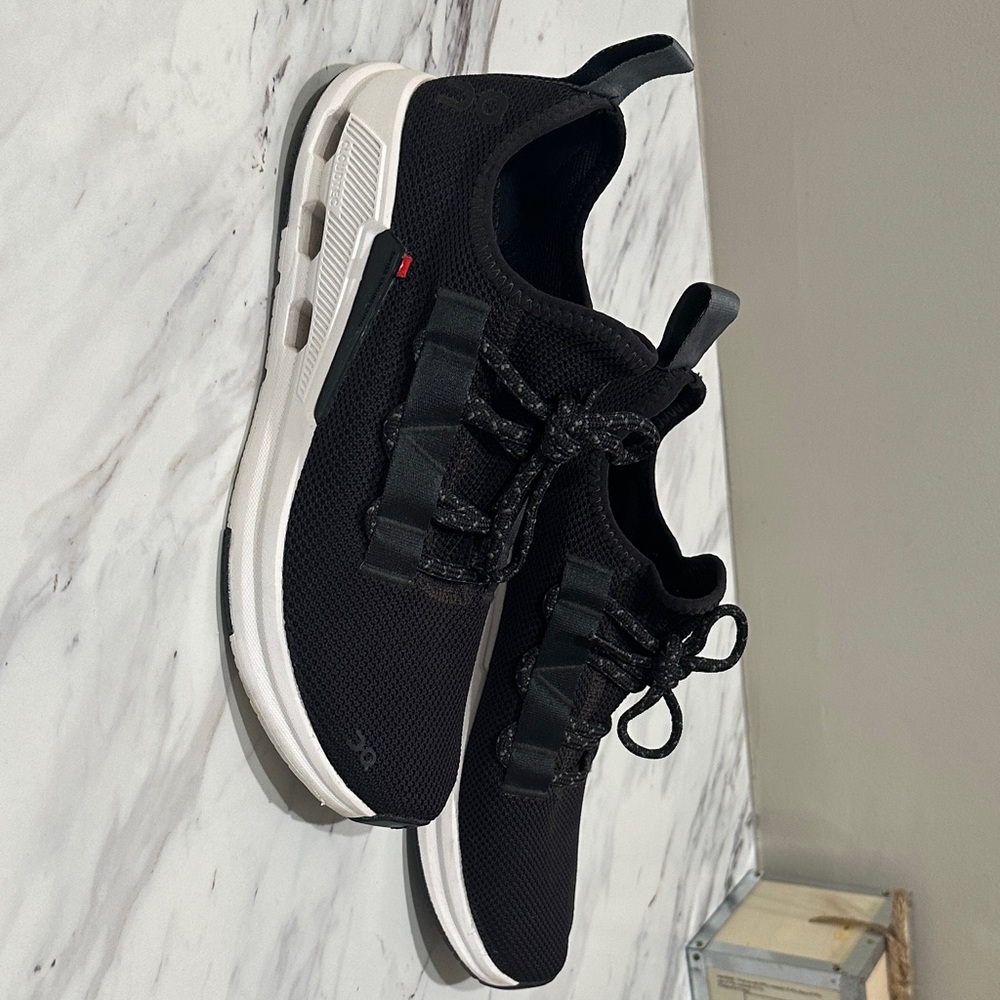 On Running CloudEasy Womens Black Knit Sneaker with White Midsole